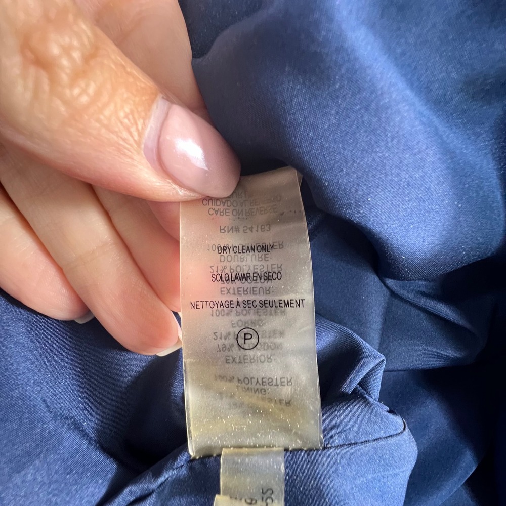 Karl Lagerfeld Navy Blue Tweed-Trim Mini Dress - Picture 7 of 7